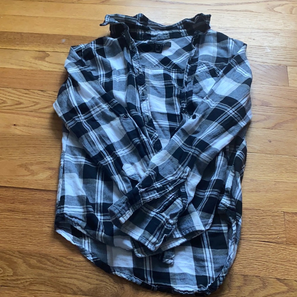 Black White & Tan Atmosphere Button Down
